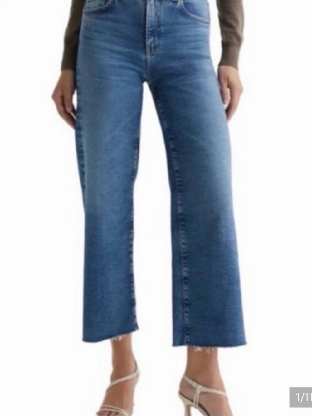 Ag-Ed Denim Saige Wide Leg Crop Size 28